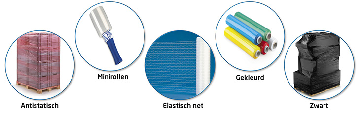 Wikkelfolie in verschillende soorten en kleuren