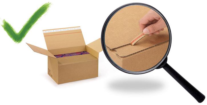 Vermijd verpakkingsfouten met deze doos met openscheurperforatie