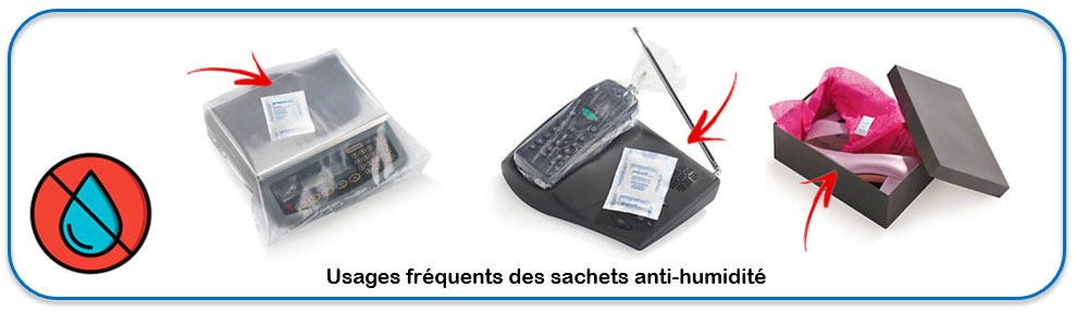 Usages fréquents des sachets anti-humidité