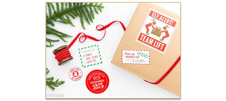 Décorez votre cadeau avec des autocollants.