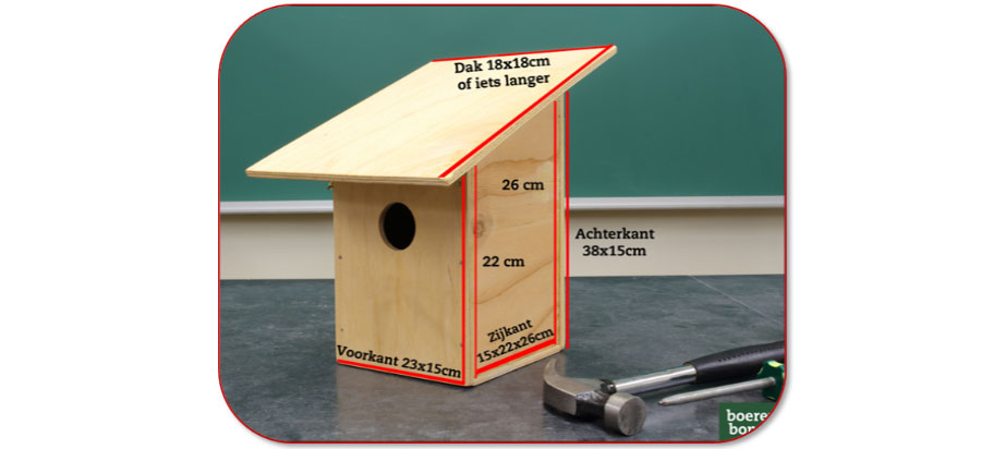 Vogelnestkast van houten palletplanken