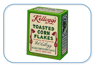 Caisse en carton de Kellogg's