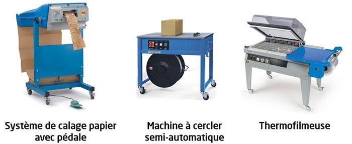 Exemples d'emballer semi-automatiquement. 