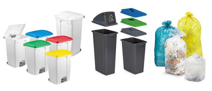 Sacs-poubelles et poubelles colorés de RAJA