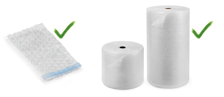 Transparant en gerecycleerd plastic voor luchtkussenzakjes en noppenfolie