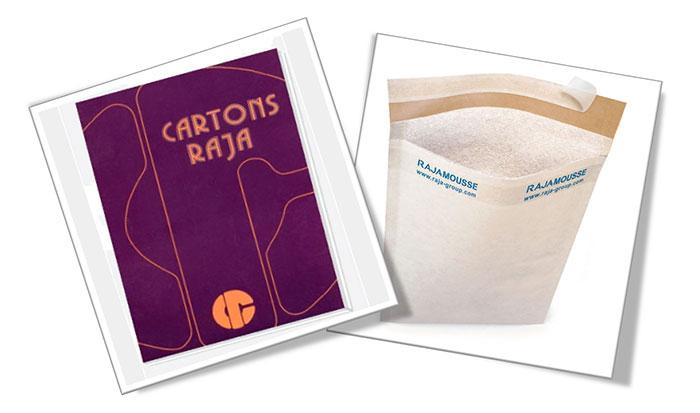 Le premier catalogue de Cartons RAJA - Rajamousse pochette matelassée