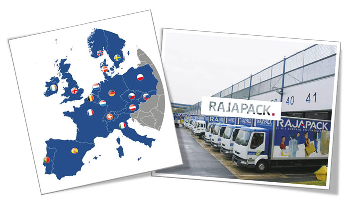 Présence du Groupe RAJA dans 18 pays en Europe