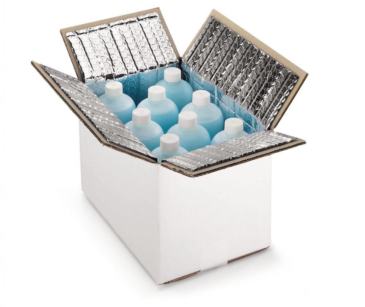 Isothermische dozen met noppenfolie
