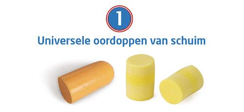 Oordopjes voor een middellange gehoorbescherming