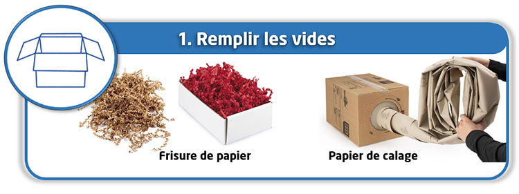 Emballer et protéger avec du papier : remplir les vides