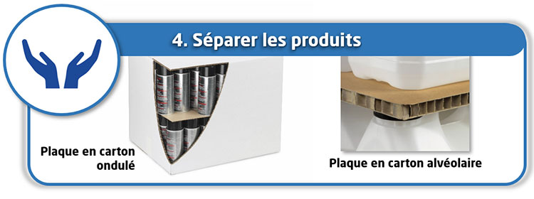 Séparez vos produits avec du carton