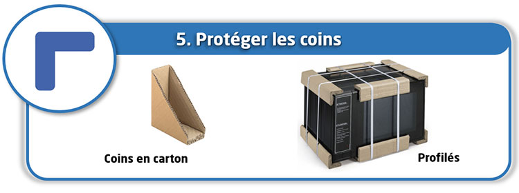 Protégez les coins de vos colis avec du carton