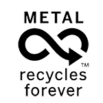 Ecologisch label voor recycleerbaar metaal