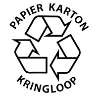 Papier en karton kringloop logo