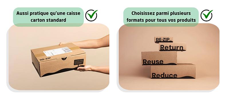 Exemples de boîtes RE-ZIP