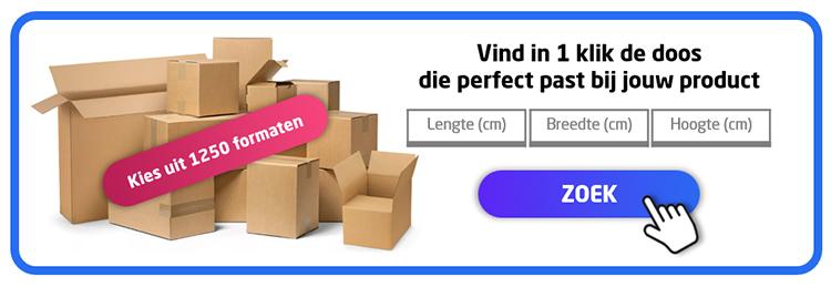 Vind in 1 klik de doos die perfect past bij jouw product