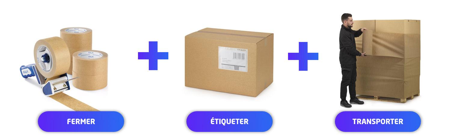 Emballages monomatérau de RAJA : fermer, étiqueter et transporter avec des solutions en papier