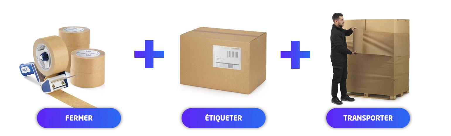 Emballages monomatérau de RAJA : fermer, étiqueter et transporter avec des solutions en papier