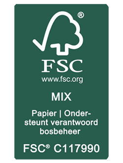 Groen FSC Mix label voor gemengde grondstoffen