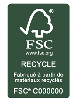 Label vert FSC Recyclé pour les matériaux recyclés