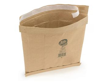 Enveloppe Jiffy en papier avec ouverture dépliée.