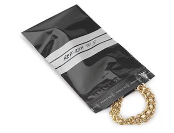 Sachets zippés noirs pour l'emballage de bijoux