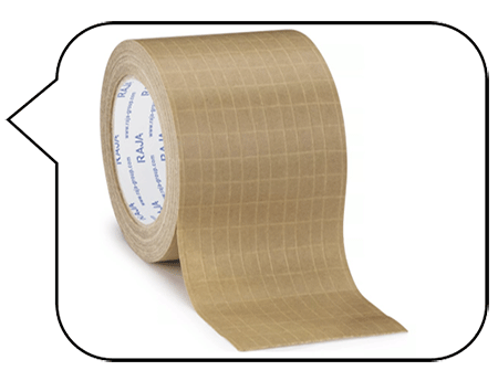 Versterkte papieren tape van RAJA voor het sluiten van zware of grote kartonnen dozen