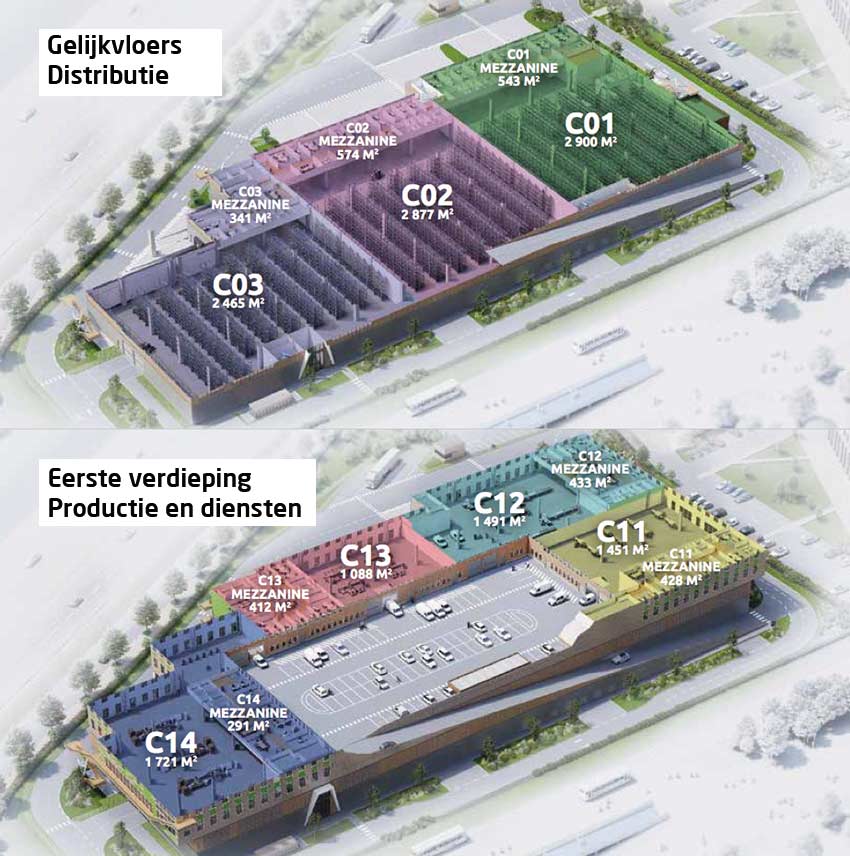 Ontwerp van de urban city als een verticale stad om in te werken