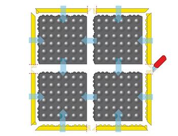 Dalles d'un tapis antifatigue