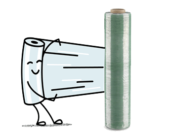 Rouleau de film étirable en matériau recyclé, adapté aux emballages écologiques