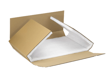 Boîte en mousse ouverte fabriquée en matériaux recyclés, idéale pour les emballages écologiques