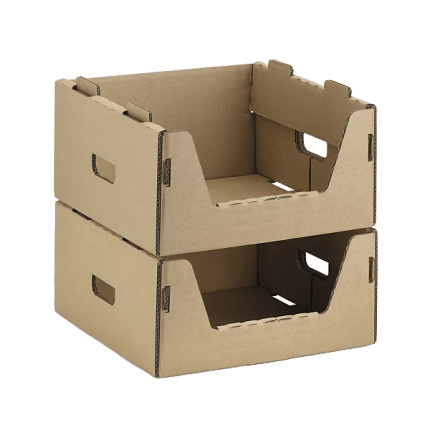 bac gerbable en carton ouverture frontale