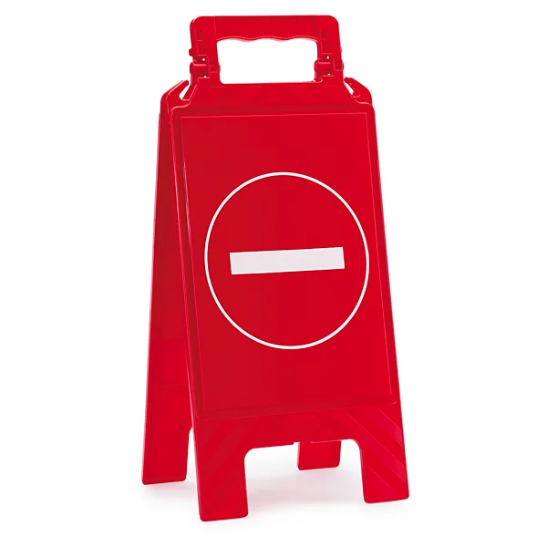 Panneau de signalisation rouge avec symbole « Stop »