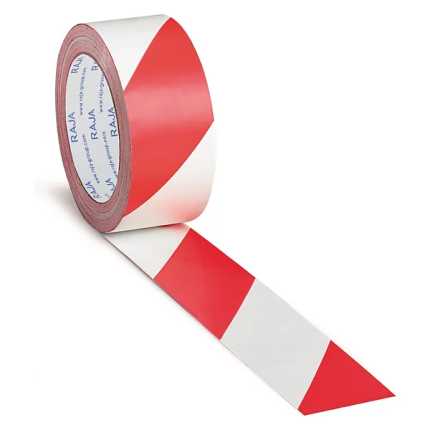Rood-witte signalisatietape voor veiligheidssignalisatie