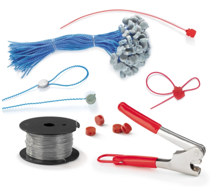 Materialen en aanrijgzegels voor verzegelingen