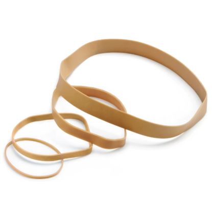 4 elastiekjes die elkaar overlappen