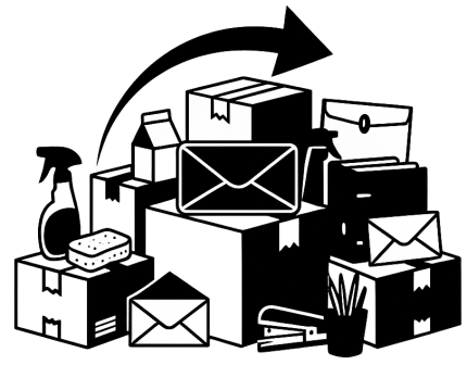 Zwart-wit icoontje assortiment