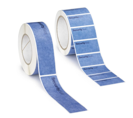 étiquettes de sécurité bleues