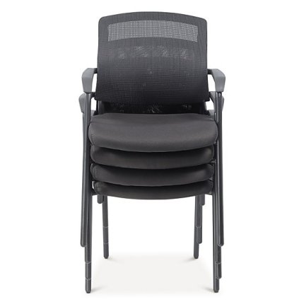 stapelstoelen mesh zwart